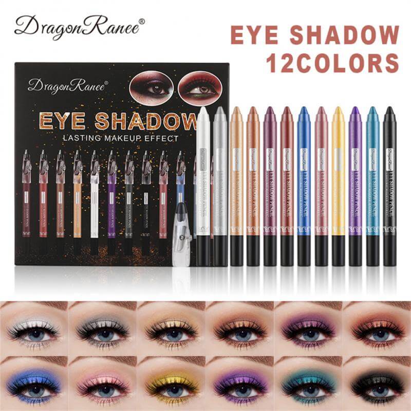 12 Colors Eyeshadow Pencil Set - Monroe 
